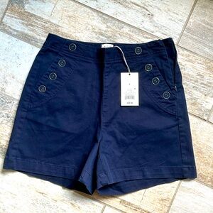 Navy Highwaisted Shorts